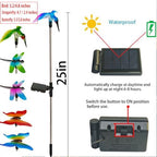 6 Pack Solar Garden Stake Lights Outdoor, Yard Figurine Stake Light, Flower Hummingbird Dragonfly Butterfly for Patio Yard Pathway Decoration (Garden) - Image 3