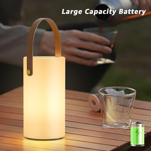 Portable Solar Table Lamp 2 in 1 Charging Outdoor Lantern with Remote RGB Cordless Lights, Water-Resistant IP44 for Patio Terrace Camping Garden Balcony - Image 5