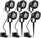 Romwish 10W Landscape Lighting, 120V Plug-in Outdoor Spotlights, 6 Pack by ROMWISH