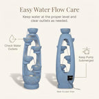 Bumilgar Water Fountain Outdoor - 52.95 Inches 6 Tired Modern Indoor Floor Standing Outdoors Fountains with Lights Pump for Garden Patio Backyard Porch Home Art Decor - Image 6