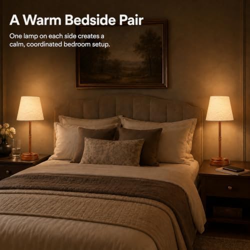 Cordless Table Lamps 2 Pack, Rechargeable Battery Operated Lamps, Wood - Image 7