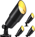 wowlite Low Voltage Landscape Lighting, 4 Pack, 12V Matte Black Spotlights by wowlite