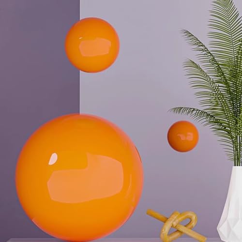 Gazing Globe Decor Ball, Hollow Gazing Ball, Seamless Stainless Steel Polished Reflective Smooth Mirror Garden Sphere Globe, Props of Photography, Garden Home Decor (Orange, Dia: 12 inch/30cm) - Image 4