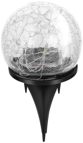 Xmas Solar Crackled Ground Lamp, Waterproof Outdoor Garden Light by GRADENEVE