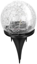Solar Cracked Globe LED Landscape Light 15cm Waterproof Solar Buried Lamp for Garden Lawn Outdoor Pathway Warm Yellow Light by Unknown