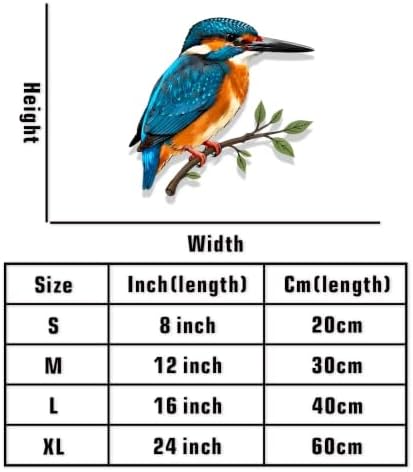 Kingfisher Bird Metal Wall Art Rustic Iron Plaque for Home Garden Decor Outdoor Patio Living Room Elegant Wildlife Hanging Ornament (16 INCH) - Image 6