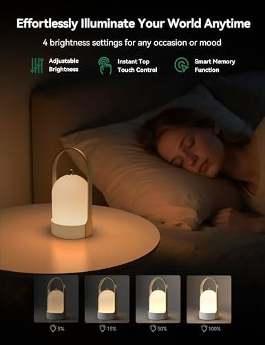 Tubicen Rechargeable Table Lamp Outdoor Portable Lantern IP44 Waterproof - Image 5