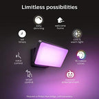 Philips Hue Discover Outdoor Smart Flood Light Fixture, Black - 15W, White and Color Ambiance LED Color-Changing Light - 1 Pack - Requires Hue Bridge - Control with Hue App and Voice - Weatherproof - Image 4