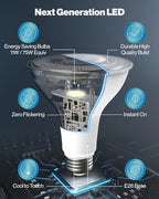 Sunco 12 Pack PAR30 LED Bulb, Long Neck Bright Flood Light, E26, 11W=75W - Image 4