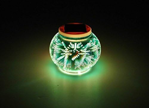 Solar Ball LED Garden Lights,DINOWIN Waterproof Color Changing Mosaic Glass Jar Rechargeable Solar Outdoor Night Lights Table Lamps for Christmas Home Party Decorations,Ideal Gifts (Dragonfly Lights) - Image 3