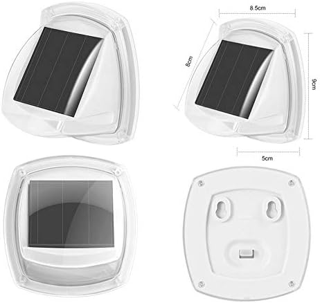 Solar Fence Lights Outdoor 8 LED Solar Powered Garden Wall Lights Outdoor Warterproof Landscape Path Lights for Garden Lawn Yard Patio Deck Pathway Driveway Walkway,4 Pack,Warm White - Image 2