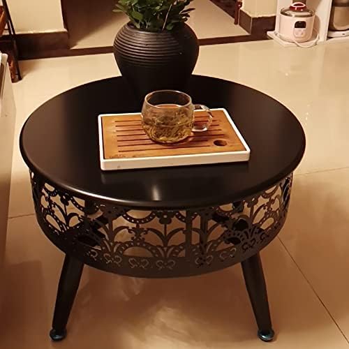 LXLZYXSF Outside Fire Pit Bowl with Table Top, Living Room Coffee Table, Wood Burning Fire Basin for Camping, BBQ, Travel, Bonfire Party, Picnic (Color : B, Size : 52.5cm/20.6inch Wide) - Image 4