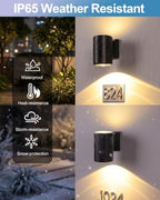 pearlstar 2Pack Solar Wall Lights Outdoor Up & Down Sconce 5.9" Cylinder - Image 5