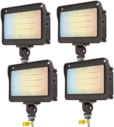kadision LED Flood Light Outdoor with Photocell, 3000K/4000K/5000K, 4-Pack by kadision