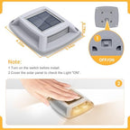 Solar Dock Lights Outdoor 6 Pack, IP68 Waterproof Driveway Deck Light, Warm - Image 6