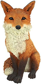 Design Toscano Simon The Woodland Fox Indoor/Outdoor Garden Statue for Patio, Pool or Lawn, 18 Inch Tall, Cast Stone Resin, Red Orange Paint - Image 2