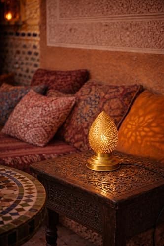 Set of 2 Moroccan Brass Wall Lamp Sconce Home Decor, Handmade Lighting Copper Metal Lights Turkish Lamp, Ramadan Candle Lantern, Candle Holder, Indoor Outdoor, Patio, Porch, Shelf, Garden (Egg) - Image 7