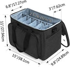 Teamoy Knitting Bag, Yarn Storage Organizer Crochet Bag Tote, Black - Image 6