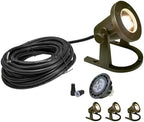 COLOER 12V Low Voltage Solid Brass Heavy Duty Underwater Pond Light 1 Pack by COLOER