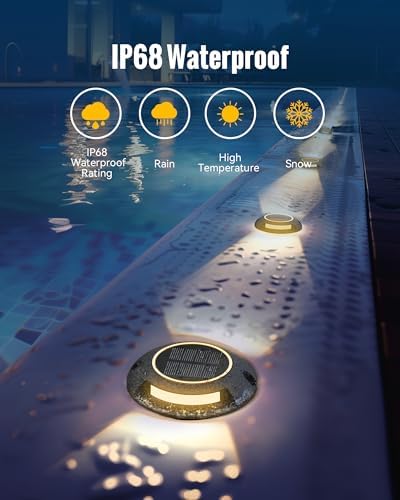 Solar Deck Driveway Lights 4 Pack Solar Dock Lights - Image 3