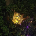 Solar Powered Retro Watering Can Lights Garden Decoration (Dragonfly Fairy - Image 3