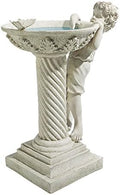 Design Toscano EU1392 Summer's Splash Sculptural Birdbath,antique stone by DesignToscano