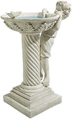 Design Toscano EU1392 Summer's Splash Sculptural Birdbath,antique stone by DesignToscano