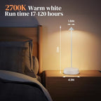 Cordless Table Lamp Rechargeable, Battery Operated 6000mAh Desk Lamp Touch Dimmable Lamp Outdoor Waterproof Portable Wireless Table Light, Small Table Lamp for Restaurant Bar/Outdoor(White-2PC) - Image 3