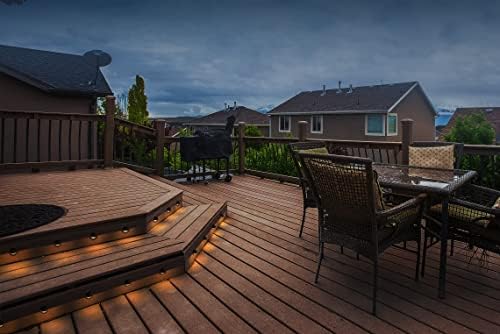 GKOLED 16-Pack Low Voltage LED Deck Light Fixture, Mini Size Eyelid Step Lights with 0.8W 3000K Integrated LED Chips, IP65+ Waterproof for Outdoor, Die-cast Aluminum with Powder Coated Finish - Image 5