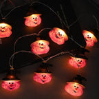 CAKERS Halloween Witch Scary Ambience Decor Modeling Lights|LED Warm White Copper Wire Lights|Holiday Theme Hanging Fairy Lights for Bedroom Party Decor,Warm White,7m(22.9ft)-50LED-Solar - Image 6