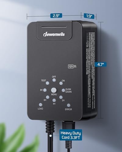 DEWENWILS 60W Low Voltage Transformer, Dusk to Dawn Sensor, Countdown Timer - Image 7