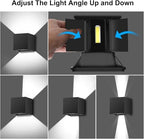 ledmo 20W LED Wall Light Up and Down Modern Porch Lights 2 Pack - Image 3