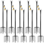 10 Pack String Light Poles for Outside, Adjustable Metal Patio Light Poles by Fussion
