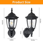 FUDESY Outdoor Wall Lantern, Exterior Wall Sconce Light Fixture, Black - Image 2