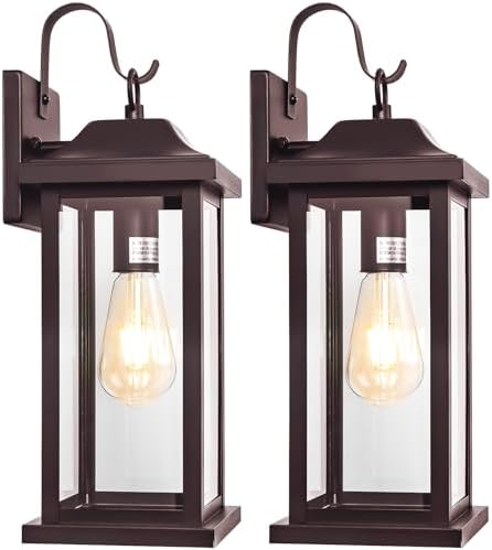 2-Pack Large Bronze Outdoor Light Fixtures for House by DiscoverBeautyofLighting
