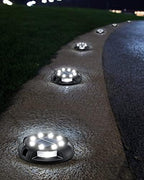 Biling Solar Ground Lights Uplight Sidelight Waterproof 12 Pack White - Image 3