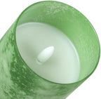 Flameless Candles Set of 3 Green LED Pillar Candles with Remote Timer - Image 6