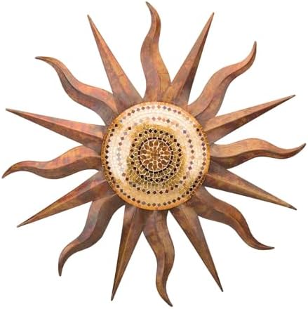Regal Art & Gift Large Metal Sun Wall Decor, Indoor & Outdoor Sunburst Art by REGALARTGIFT
