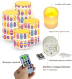Easter Eggs Battery Operated Candles with Timer Flameless Candles with Remote Easter Day Flickering LED Pillar Lights for Holiday Home Decoration - Image 2