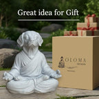 OLOMA Heavy Concrete Meditating Dog Garden Sculpture Solid Stone Statue Durable Outdoor Indoor Lawn Patio Landscape Accent Statement Piece - Image 6