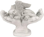 Design Toscano KY69909 in His Hands Cat Pet Grave Memorial Outdoor Garden Statue Monument, 15 inches wide, 12 inches tall, Handcast Polyresin, Antique Stone Finish by DesignToscano
