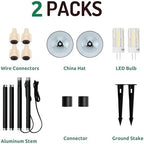Lumina Lighting® 3W Landscape Lighting 12V Landscape Lights Low Voltage Landscape Path Lights Warm White Waterproof Outdoor Replaceable G4 LED Bulb for Garden Pathway Lawn Yard (Black, 2-Pack) - Image 4