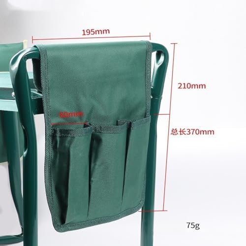 Foldable Garden Kneeler and seat with Gardening Tool Pouches Multi use Bench with Soft Kneeling Pad, Gardening Gifts for Women Men - Image 6