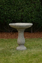 Solid Rock Stoneworks Classic Oval Concrete Birdbath – 24” Tall Outdoor Garden Accent – Heavy-Duty Handcrafted Cement Bird Bath – Weather Resistant Yard Décor – Made in USA- PreAged - Image 2