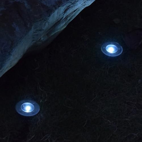 DOITOOL Flat Solar Lights Outdoor Pathway: 4PCS Lights Outdoor Waterproof Solar Ground Lights - Solar Disk Light for Pathway, Yard, Lawn - Image 7