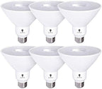 6 Pack High Power Outdoor PAR38 17W 170Watt Equivalent 1700 Lumens LED Cool White Dimmable Flood Light Bulb Waterproof E26 5000K Daylight Bulbs - Security Backyard Garage Led Spotlight by BluexBulbs