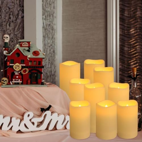 Enpornk Set of 24 Flameless Led Battery Opeated (D2.2'' x H4''5''6'') Waterproof Outdoor Indoor Candles with 10-Key Remotes and Cycling 24 Hours Timer - Image 5