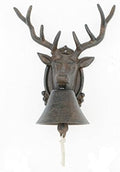 Upper Deck Cast Iron Deer Dinner Bell for Yard Art Wall Hanging Garden by Upper+Deck
