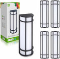 ASD LED 18" Half Cylinder Wall Light, Outdoor Patio Sconce | 3CCT, Stainless Steel, Waterproof, Energy Star, ETL Listed | 18W 1500LM 3000-5000K 100-277V | Exterior Lighting | Dark Bronze, 4 Pack by ASDLightingCorporation