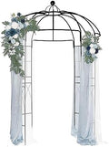 Garden Arbor, 9FT Metal Garden Arch for Climbing Plants Outdoor, Black Gazebo Archway for Lawn, Patio and Backyard, Wedding Arches for Ceremony, Includes Ground Stakes by Unknown